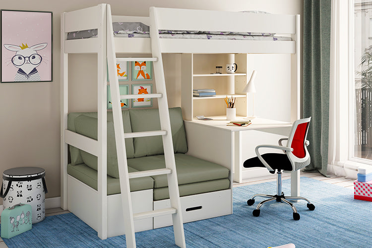 Curated by Cosybunks: Highsleepers with a desk