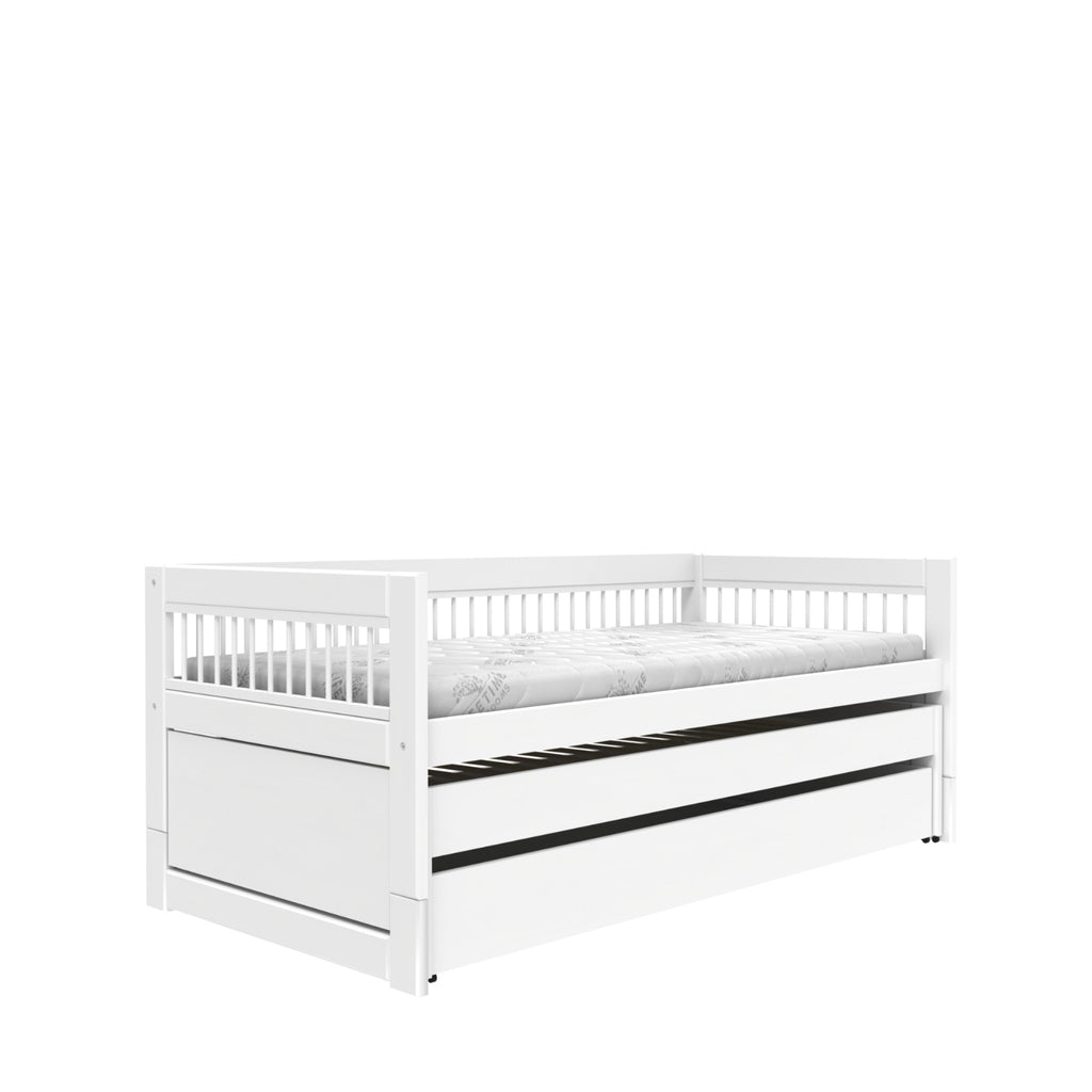 CABIN BED BREEZE/PULLOUT BED / BED DRAWER - WHITE SIDE VIEW 