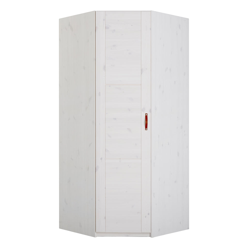 CORNER WARDROBE WITH STANDARD DOOR - WhiteWash