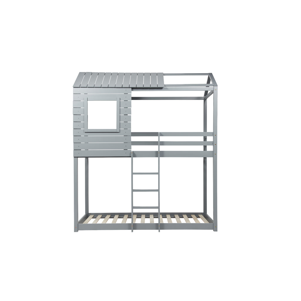 Adventure Bunk Bed - grey on white